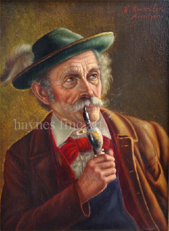 George Roessler - Old Gent Smoking