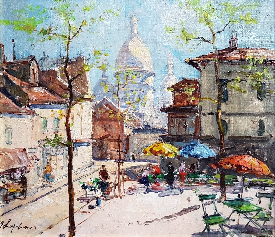 Georgi Alexandrovich Lapchine - Place du Tertre, Paris