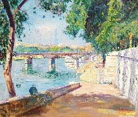 Below the Pont des Arts