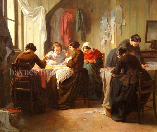 Jean Baptiste Jules Trayer - The Seamstresses