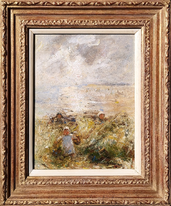 Robert Gemmell Hutchison, RSA, RBA, ROI, RSW - Playing in the Dunes