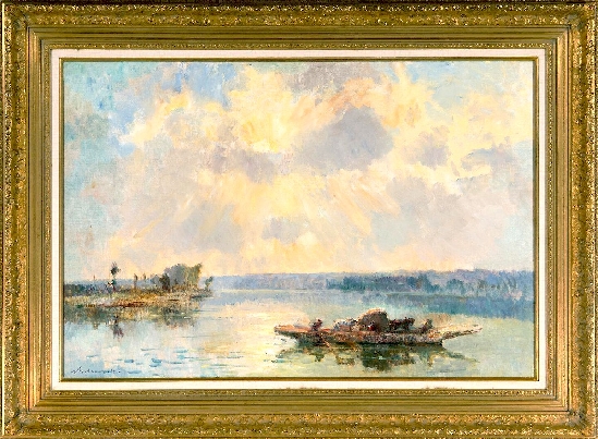 Albert Lebourg - Le Bac de la Bouille, le Matin 1912