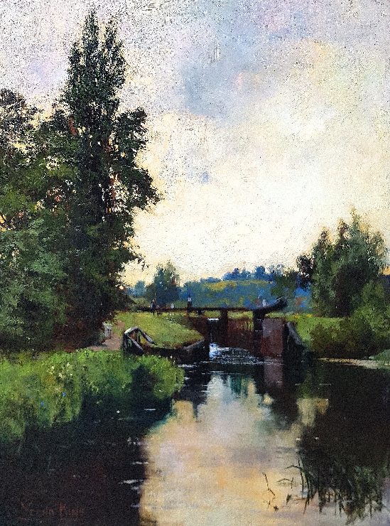 Henry John Yeend King, RBA, VPRI, ROI - A lock at sunset