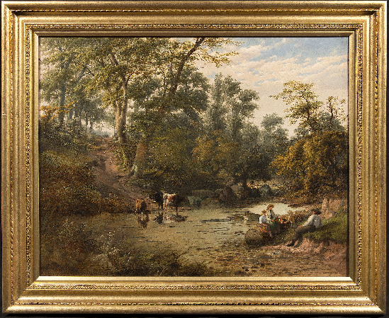 Thomas Creswick RA - A Riverside Repose