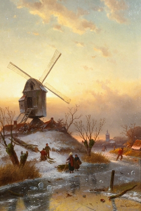 Figures in a Winter Landscape