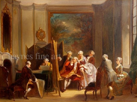 Benjamin Eugene Fichel - Admiring his Portrait