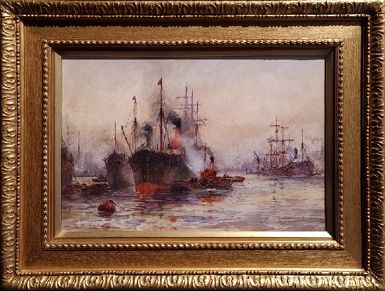 Frank William Scarbrough - Unloading, Pool of London
