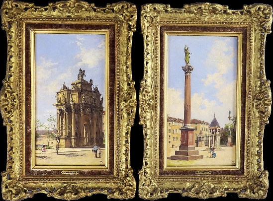 Antonietta Brandeis - Views of Venice (a pair)
