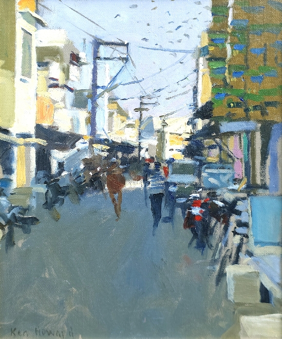 Ken Howard OBE, RA, PNEAC - Sada Bazaar, Kishangarh, India