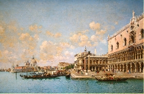 The Doge's Palace and SantaMaria Della Salute from the Grand Canal, Venice