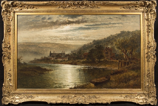 Benjamin Williams Leader RA - Tintern Abbey by Moonlight