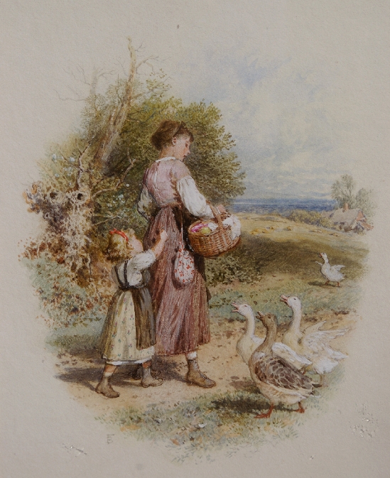 Myles Birket Foster , RWS - Returning from Shopping