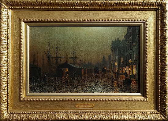 Arthur E. Grimshaw - Docks by Night