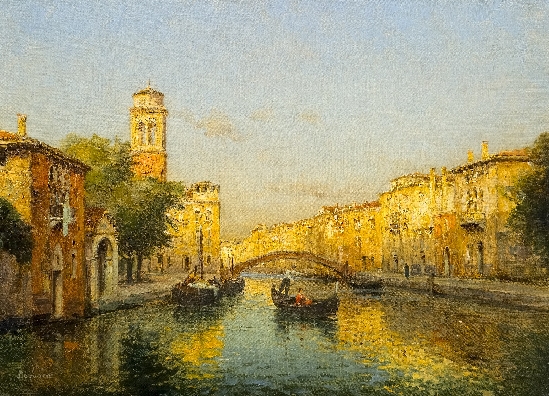 Antoine Bouvard Snr - Evening Light, Venice