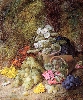 Still Life of Grapes and Flowers
