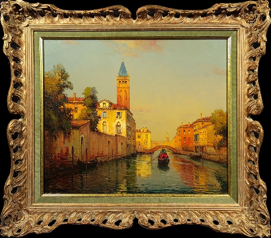 Noel Georges Bouvard - Venetian Gondolas
