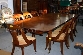 A rare set of William IV Mahogany Chairs, raised on four sabre legs. Circa 1840