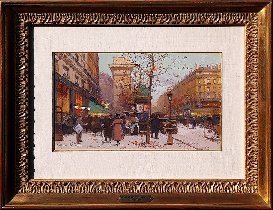 Eugene Galien Laloue - Boutiques Animees sur le Boulevard, Paris