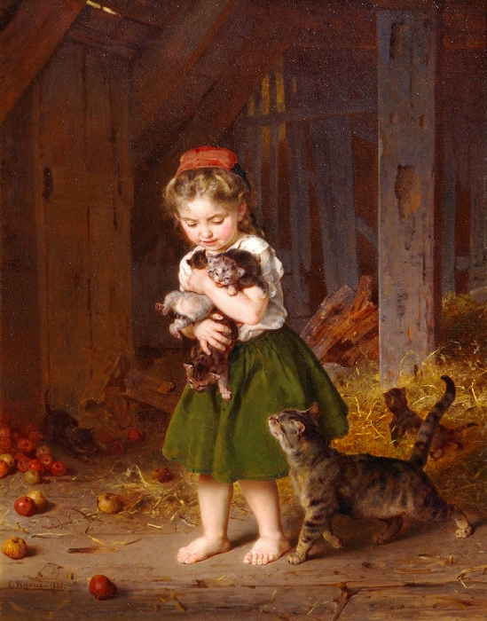 Ludwig Knaus - Under Mother's Watchful Eye