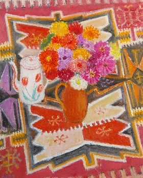 Provencal Flowers on a Kelim