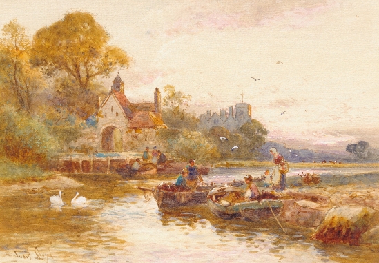 Walter Stuart Lloyd - The old water gate, Beauleiu, New forest