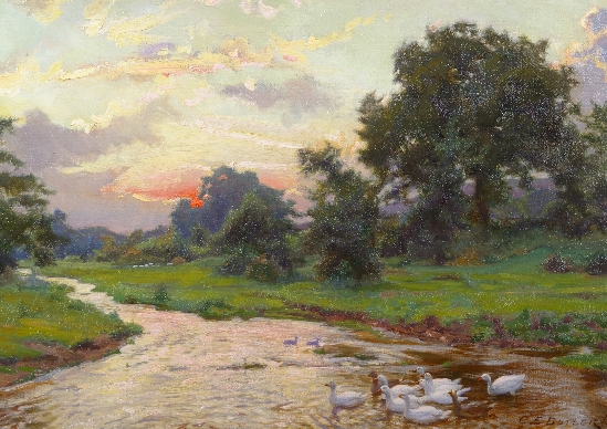 Charles Ernest Butler - Sunset on the Tillingbourne, Abinger Hammer, Surrey