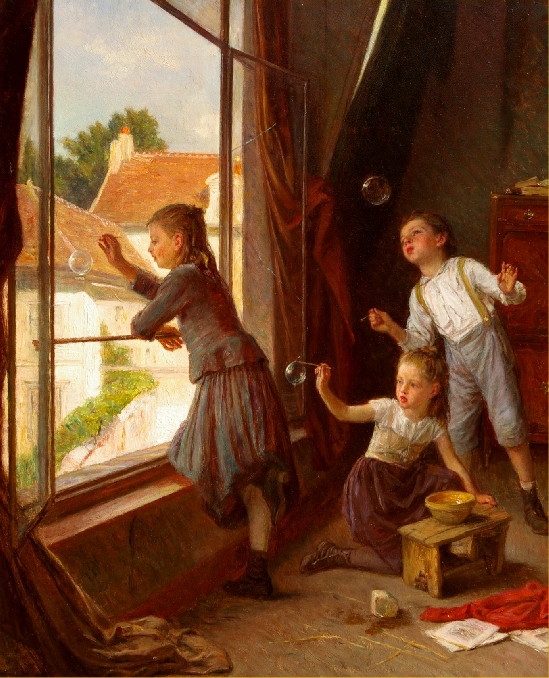 Theophile Emmanuel Duverger - Blowing Bubbles