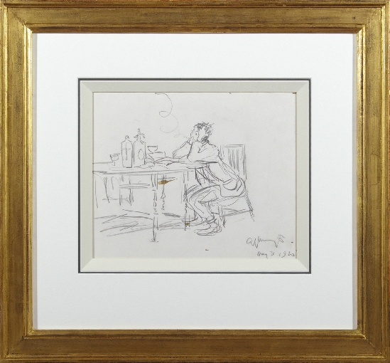 Sir Alfred James Munnings - You'll Never Have a Moments Rest until you Draw inside my Book