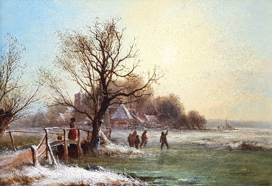 George Augustus Williams - A Winter Sunset